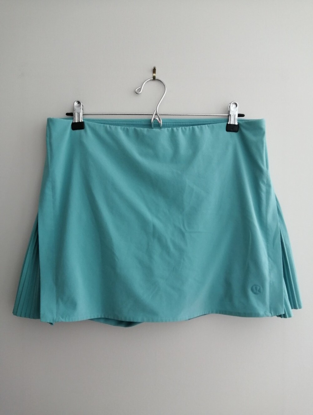 Lululemon Peek Pleat High-Rise Tennis Skort Skirt Built In Shorts Teal Size 10